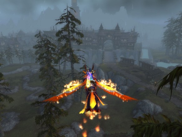 My rogue flying into Gilneas on the Fangs of the Father legendary chain