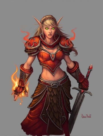 Glenn Rane Blood Elf Art of a Blood Elf female by Glenn Rane