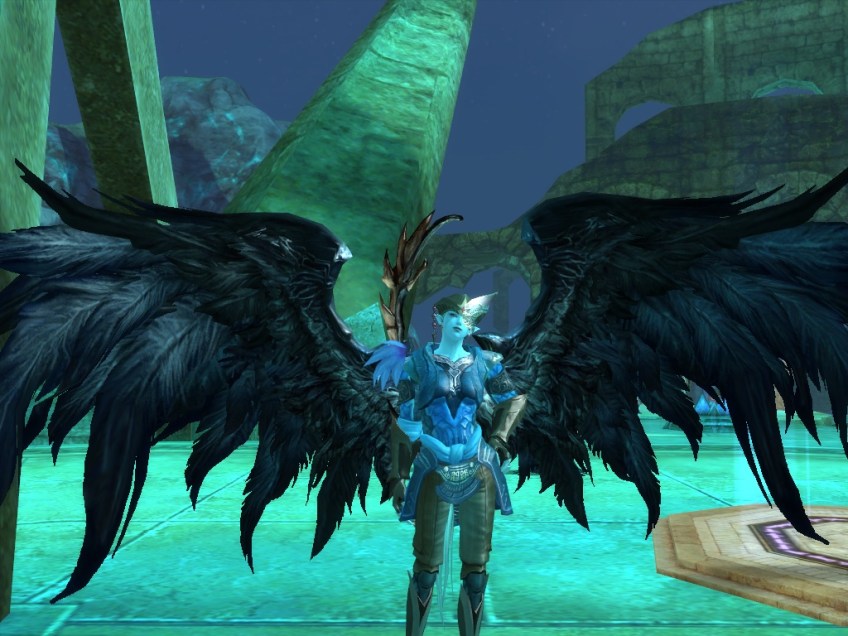My Asmodian Aion character shows off her wings