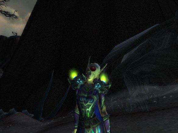 My warlock showing off the new lighting effects in the Mists of Pandaria beta