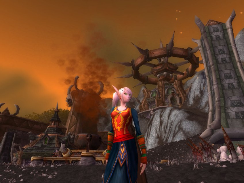 My warlock in Deatholme, early in her life.