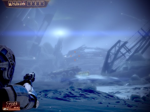 The Normandy crash site in Mass Effect 2