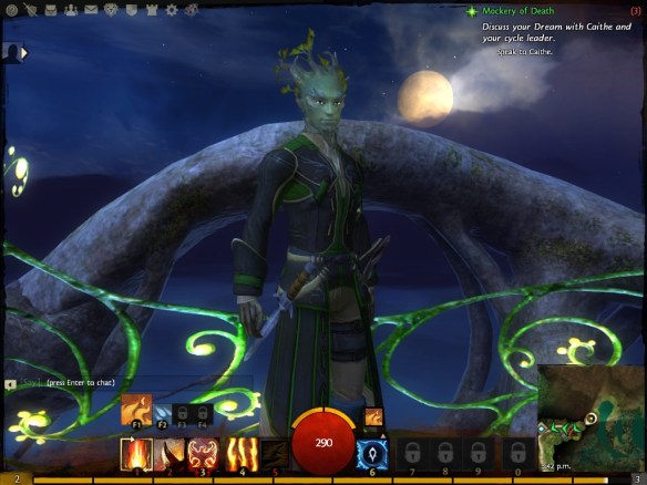 My Sylvari elementalist in the Guild Wars 2 beta