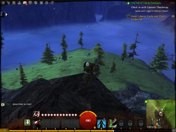 Queensdale by night in the Guild Wars 2 beta