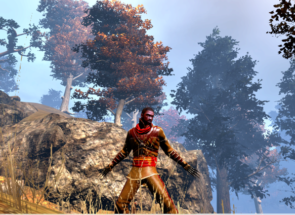 My Dragon character showing off his faction uniform in The Secret World