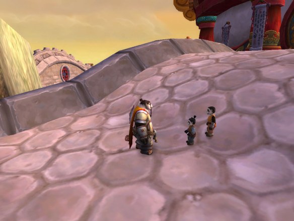 Some Pandaren children on the Wandering Isle