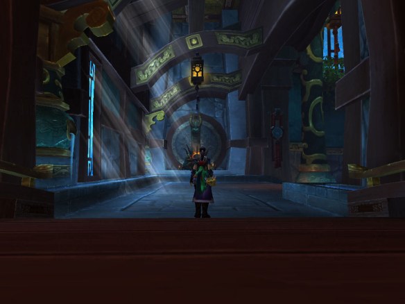My rogue exploring the Temple of the Jade Serpent