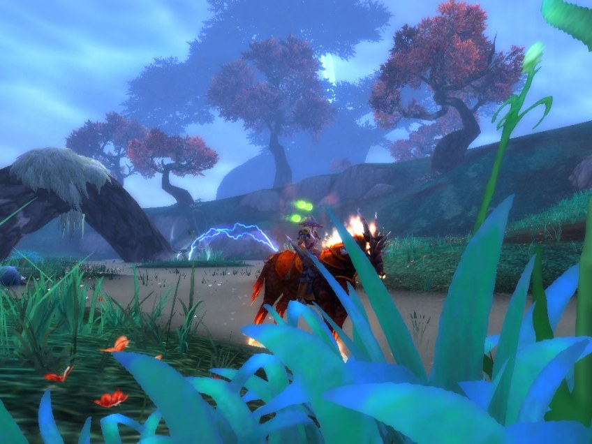 My warlock leveling in the Townlong Steppes