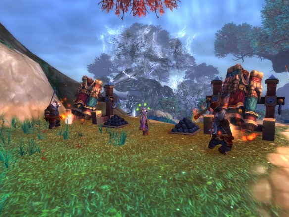 Looking out over the Townlong Steppes and the Dread Wastes in World of Warcraft: Mists of Pandaria