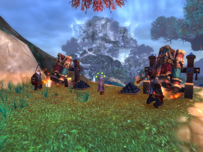 Looking out over the Townlong Steppes and the Dread Wastes in World of Warcraft: Mists of Pandaria