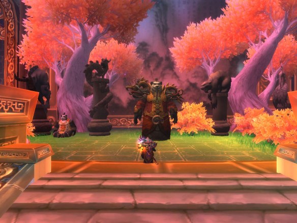 Lorewalker Cho telling me the tale of Emperor Shaohao in World of Warcraft: Mists of Pandaria