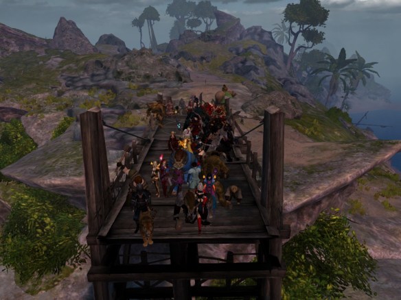 Building the bridge on the Lost Shores in Guild Wars 2