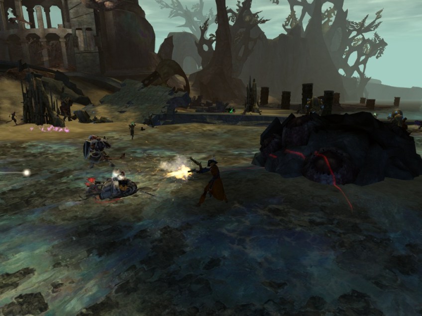 My thief battling in the Straits of Devastatio in Guild Wars 2