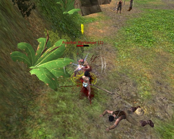 My ranger doing battle in Age of Conan