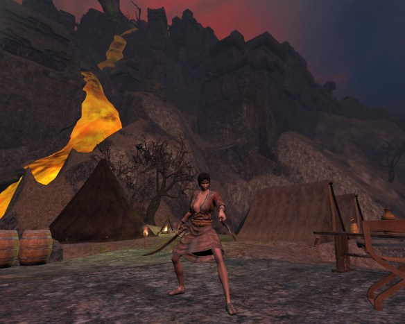 My ranger by the volcanoe on Tortage Island in Age of Conan