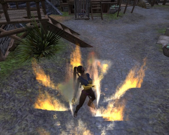 My Herald of Xotli summons hellfire in Age of Conan