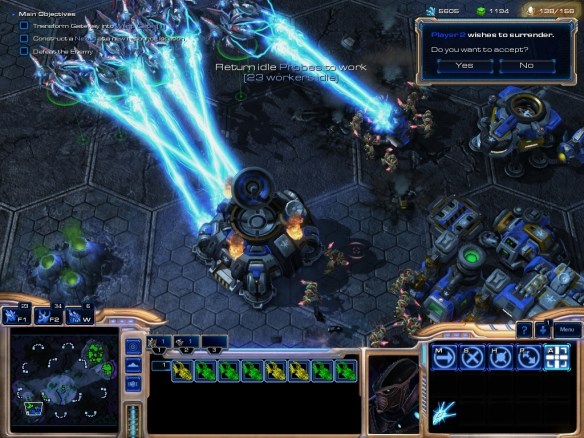 The new training mode in Starcraft 2