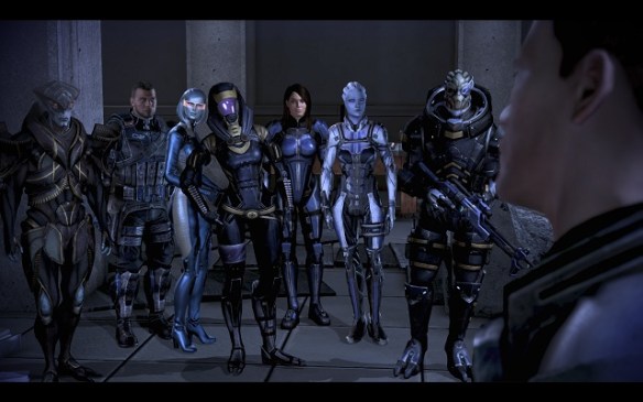 The squad members of Mass Effect 3