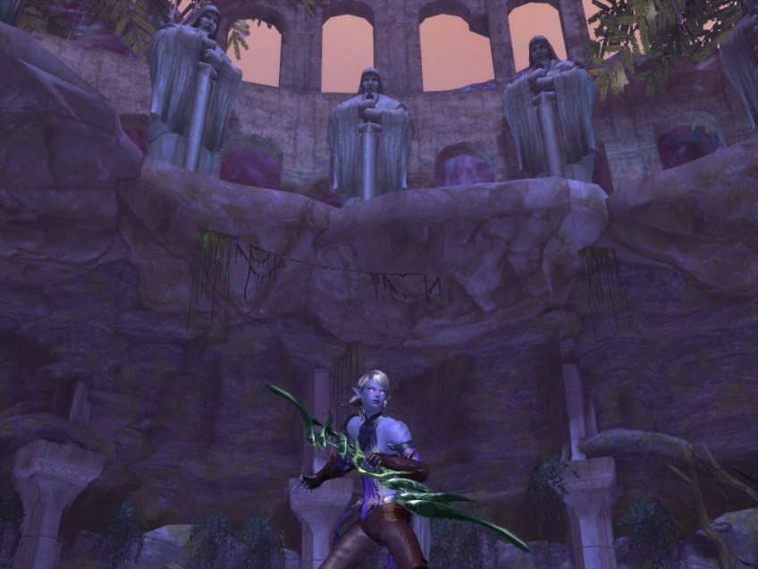 My ranger explores the ruins of Seggurheim in Aion