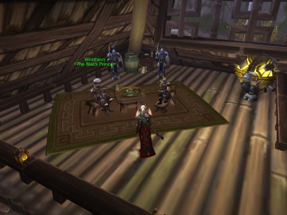 The two princes confer in the Tavern in the Mists