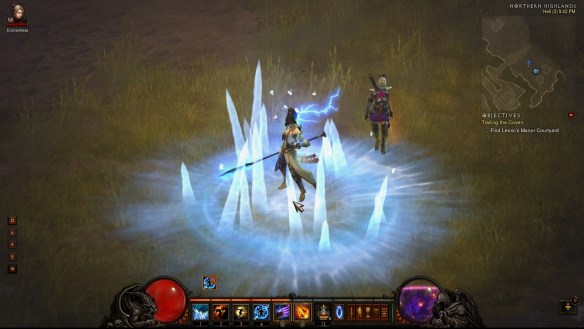 My wizard posing with Eirena in Diablo III