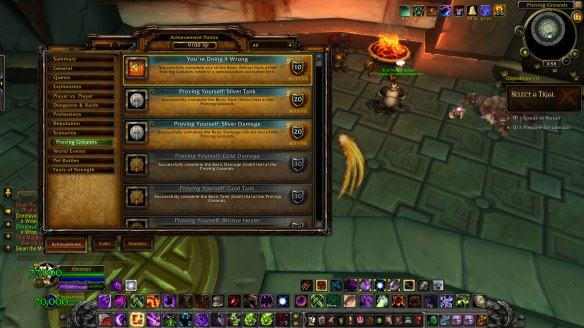 My warlock earns the achievement for completing the silver tanking challenge in Proving Grounds