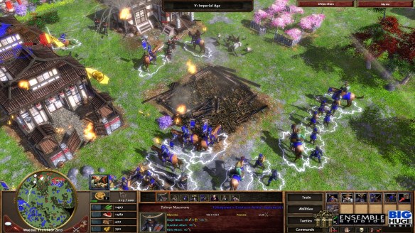 A battle during the Japanese campaign of Age of Empires III