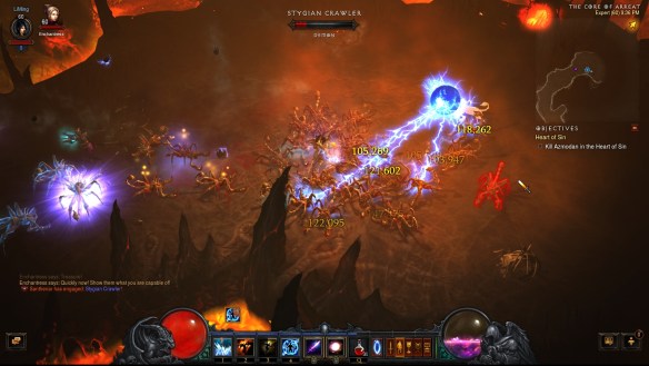 My wizard using the new spark rune for arcane orb in Diablo III