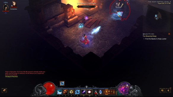 My wizard using the new glacial spike rune for magic missile in Diablo III