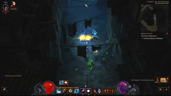 The streets of Westmarch in Diablo III: Reaper of Souls