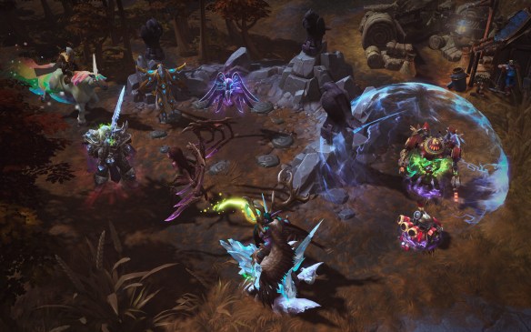 A promotional screenshot for Heroes of the Storm