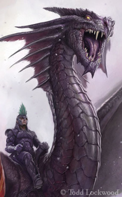 Art of Ancaladar and Jermayan from "The Obsidian Trilogy"