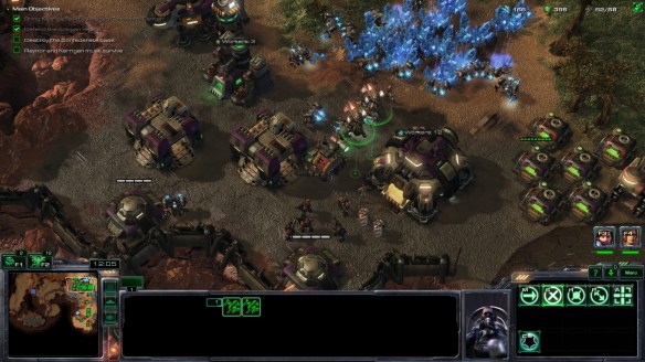 A Terran mission in the StarCraft: Mass Recall mod