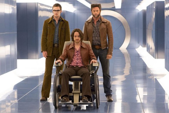 Professor Xavier, Hank "Beast" McCoy, and Wolverine in X-Men: Days of Future Past