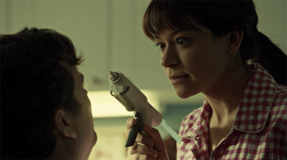 Allison tortures her husband in "Variations Under Domestication"