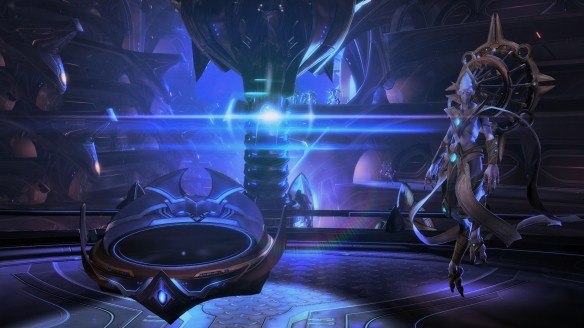 Preserver Rohana aboard the Spear of Adun in StarCraft II: Legacy of the Void