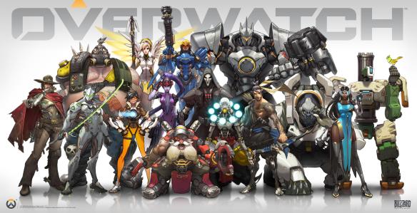Art of the cast of Overwatch
