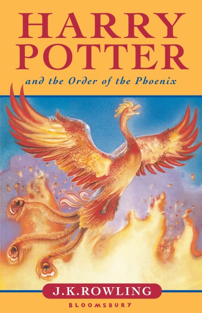 Cover art for the fifth Harry Potter novel