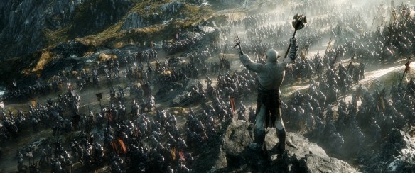Azog the Defiler commands an army of Orcs in The Hobbit: The Battle of the Five Armies