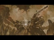 A cutscene of Azunai battling Zaramoth in Dungeon Siege II