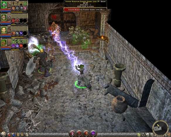 Fighting in Windstone Fortress in Dungeon Siege II