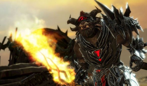 Rytlock Brimstone in his revenant gear in the Guild Wars 2: Heart of Thorns trailer