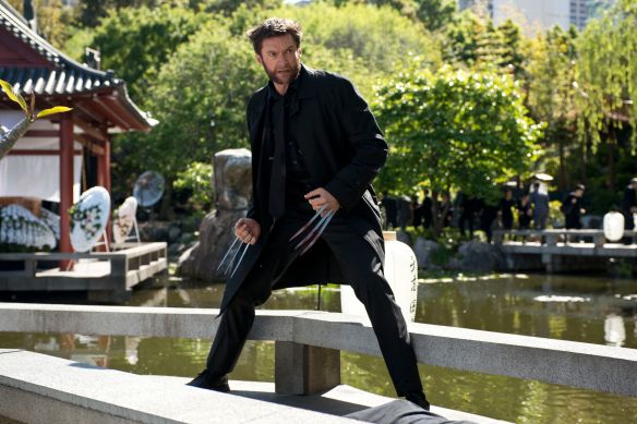 Hugh Jackman as the title character in The Wolverine
