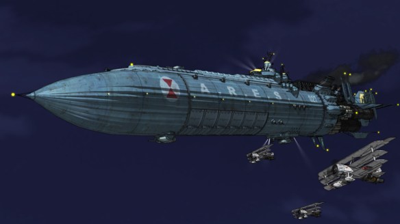 An ARES airship in War of the Worlds: Goliath