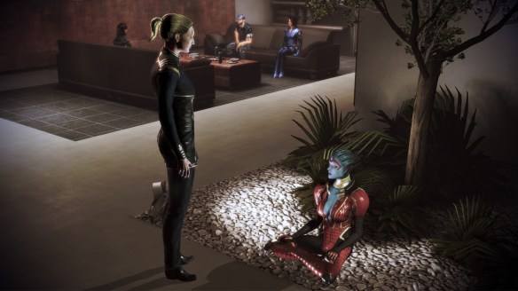 Catching up with Samara in Mass Effect 3: Citadel