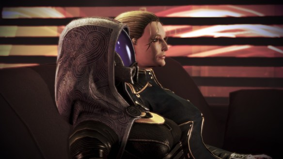 Waching a bad movie with Tali in Mass Effect 3: Citadel