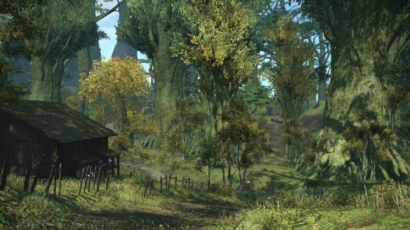 A forest vista in Final Fantasy XIV: A Realm Reborn