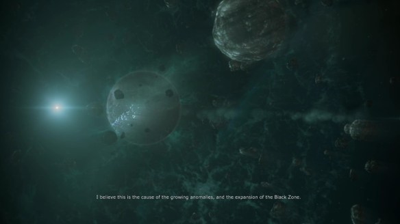 A cutscene from Ancient Space