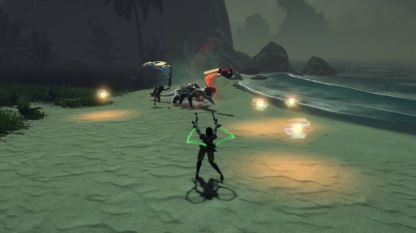 A dungeon boss battle in Skyforge's beta