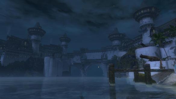 The revamped Lion's Arch by night in Guild Wars 2